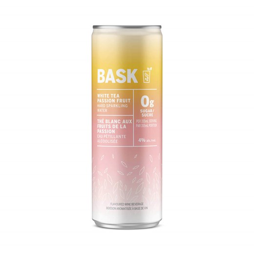 an image of BASK Refreshment White Tea Passion Fruit Hard Sparkling Water